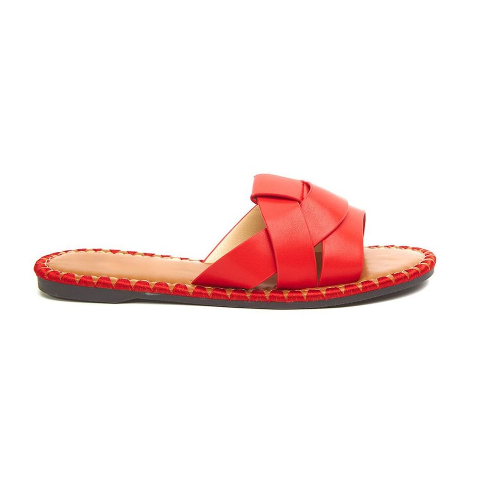 Red Slide Sandals - Picture 2 of 5